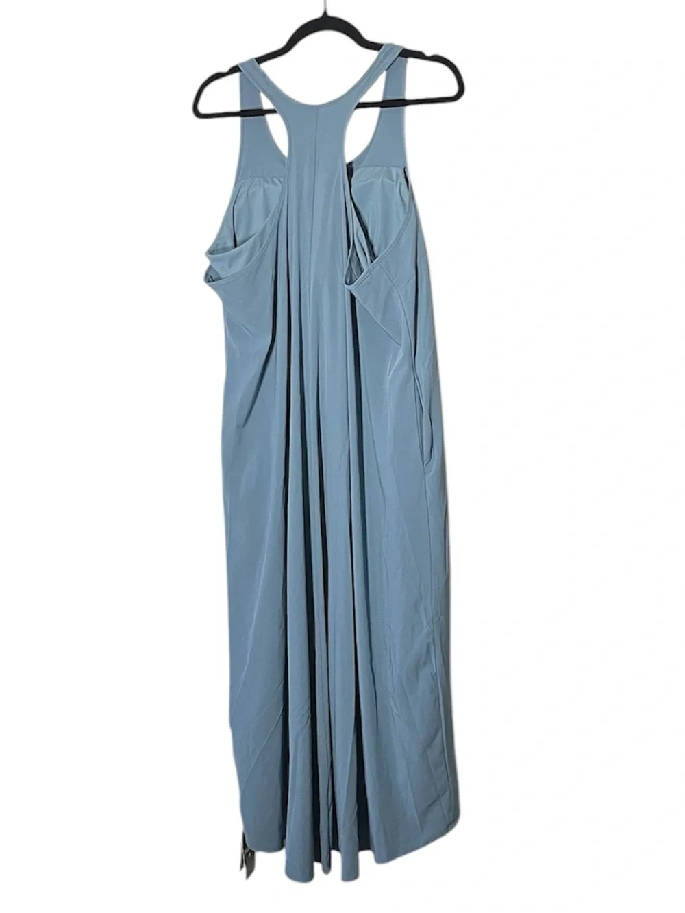 NWT HALARA Breezeful Racerback Pocket High-Low Flowy MIDI Sport Dress Stone Blue - Picture 2 of 11